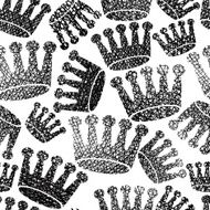 Crowns seamless pattern repeating vector background hand drawn N2