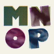 Halftone dots font dirty grunge color pixels print texture