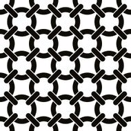 Seamless geometric pattern black and white vector backdrop N3