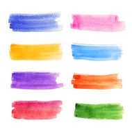 Set of colorful watercolor banners