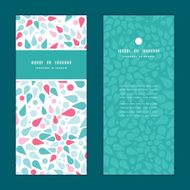 Vector abstract colorful drops vertical frame pattern invitation greeting cards N3