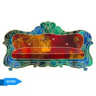 Watercolor vintage sofa N4