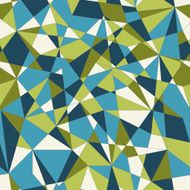 Abstract mosaic pattern with triangles Seamless vector Green blue colors