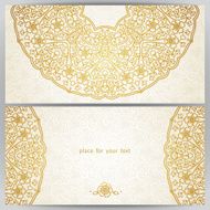 Vintage ornate cards in oriental style N52