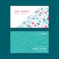 Vector abstract colorful drops horizontal corner frame pattern business cards