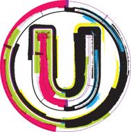 Colorful Grunge Font LETTER u N4