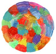 Abstract circle acrylic and watercolor painted background N5