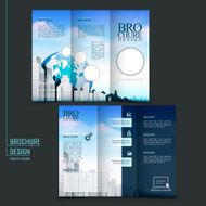 modern style tri-fold template brochure