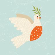 Cartoon dove of peace