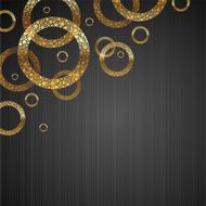 Abstract background with golden circles