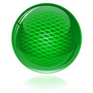 Green glossy abstract sphere