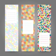 Set of Vertical Colorful Banners Abstract Geometric ornament Vector Illustration N4