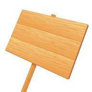 Vector wooden sign