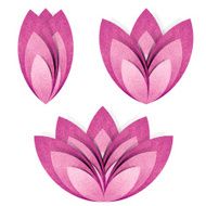 Flower origami recycled paper craft