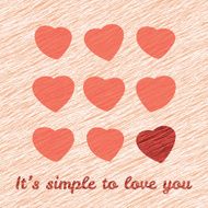 &#039;It&#039;s simple to love you&#039; Happy Valentine&#039;s Day Sweet Postcard N2