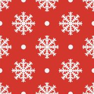 Red seamless snowflake pattern illustratiom