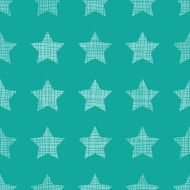 Stars textile textured green seamless pattern background
