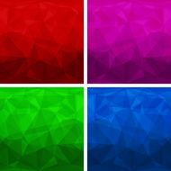 Set of abstract modern style triangle backgrounds N2