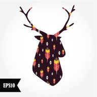 Abstract vector background with deer