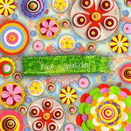 Tag and label cheer up background Grunge paint banner N5
