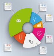 Abstract round info graphic template