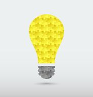 Puzzle light bulb background