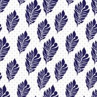 Seamless background with abstract blue feathers