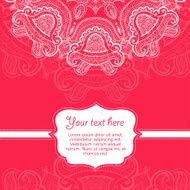 Invitation card with lace ornament N8