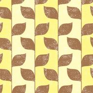 Seamless leaves grunge vintage pattern