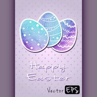Easter eggs of watercolor texture N7