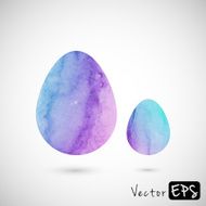 Easter eggs of watercolor texture N8