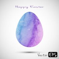 Easter egg of watercolor texture