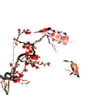 plum bloom and animal N86