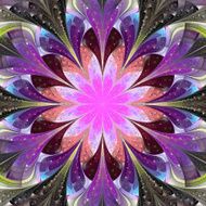 Symmetrical pattern in stained-glass window style N17