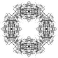 Mandala Skeych Graphic pattern modern ornament N14