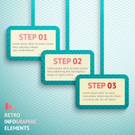 Retro paper infographic option banners Vector illustration N2