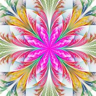 Beautiful multicolor fractal flower Collection - frosty pattern N12