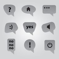 metal speak bubbles eps10