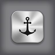 Anchor icon - metal app button N2