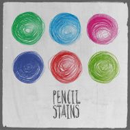 Hand drawn pencil circles set