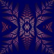 Fabulous symmetric pattern of the leaves in purple N3