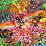 Art grunge rainbow painted background N7
