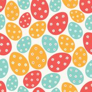 Easter seamless pattern with eggs N3