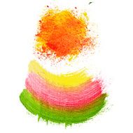 Splash blot banner set on white background handmade brush stroke N18