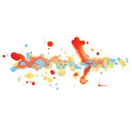 Splash blot banner set on white background handmade brush stroke N23