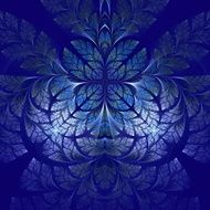 Fabulous fractal pattern in blue Collectiont - tree foliage
