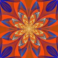 Fabulous symmetrical pattern of the leaves N10