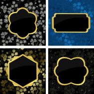 vector card with geometricframes