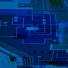 abstract blue circuit board pattern background N2