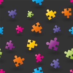 Seamless background composed of puzzle pieces
